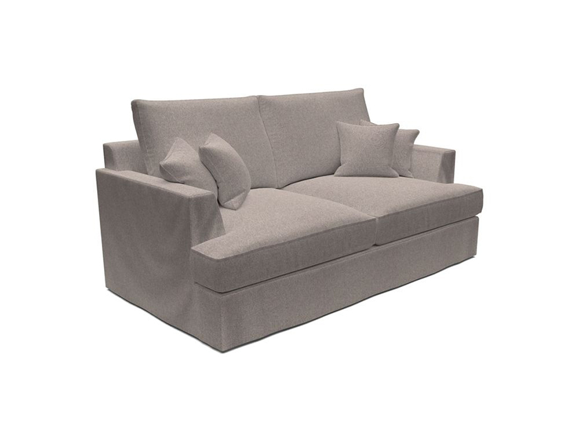 Slingsby 3 Seater Fitted Cover Sofa in Two Tone Plain Biscuit. Loose cover version available