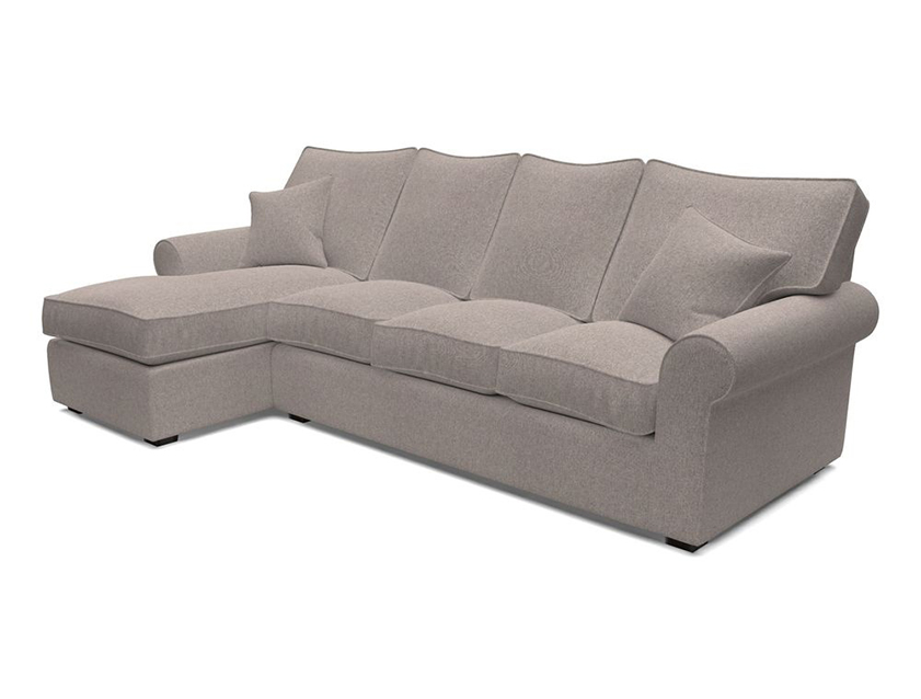 Upperton Chaise LHF in Two Tone Plain Biscuit - Loose cover option available Upperton Chaise LHF in Two Tone Plain Biscuit - Loose cover option available