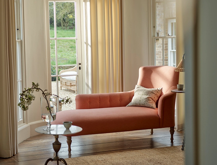 Anglesey chaise LHF in J Brown Paolo Lava