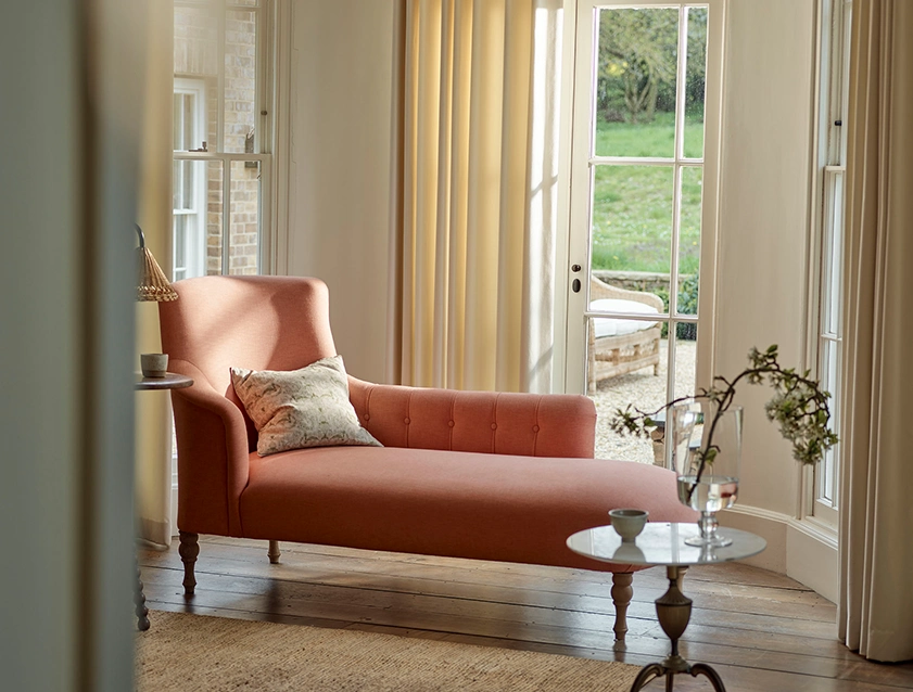 Anglesey chaise RHF in J Brown Paolo Lava