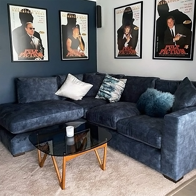 Wadenhoe Large Corner Sofa RHF in Warwick Lovely Velvet Atlantic