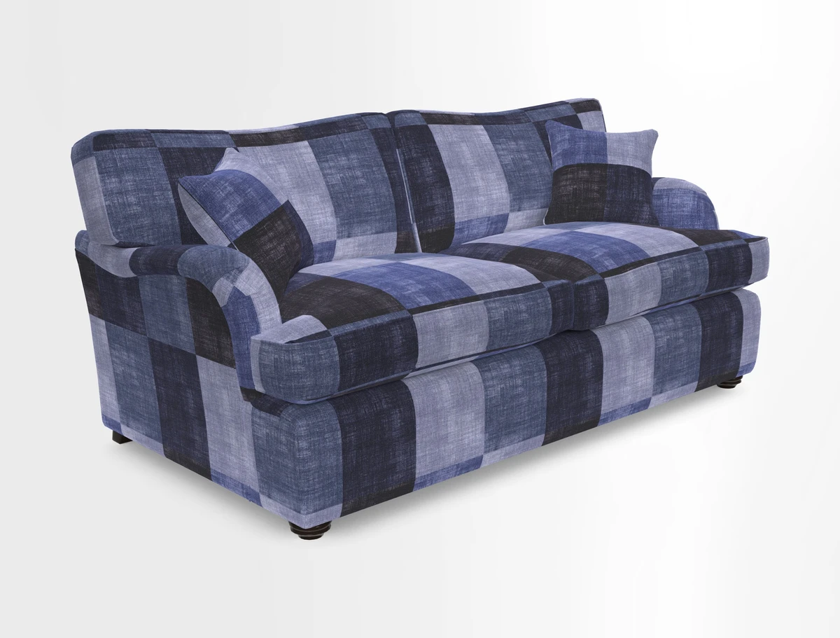 Alwinton 3 Seater Sofa Bed in Super Soft Velvet Navy