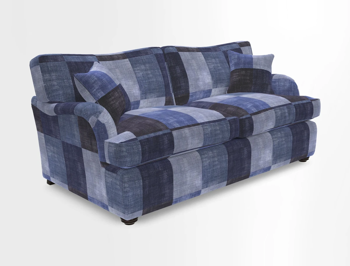 Alwinton 3 Seater Sofa Bed in Super Soft Velvet Navy