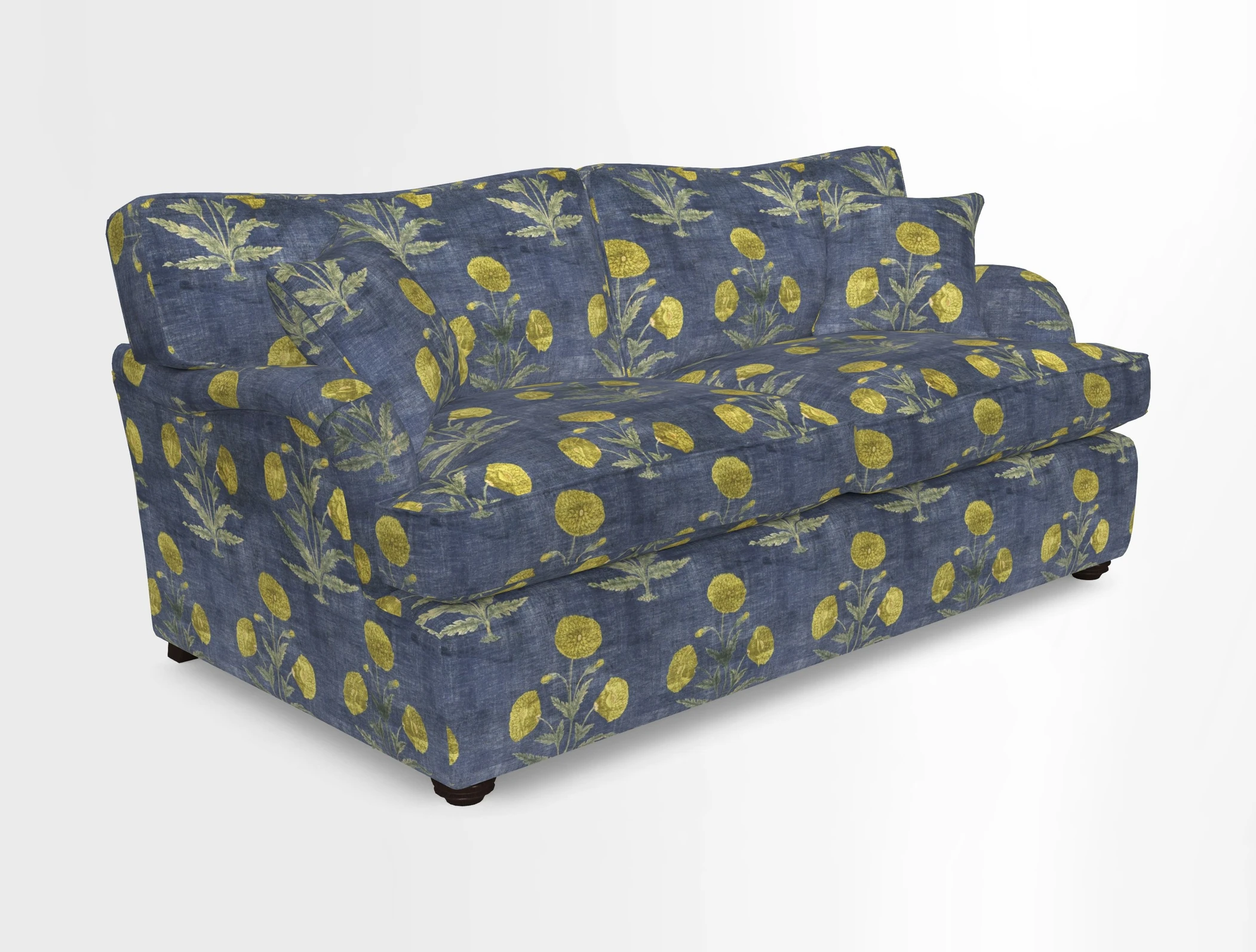 Alwinton 3 Seater Sofa Bed in Super Soft Velvet Navy