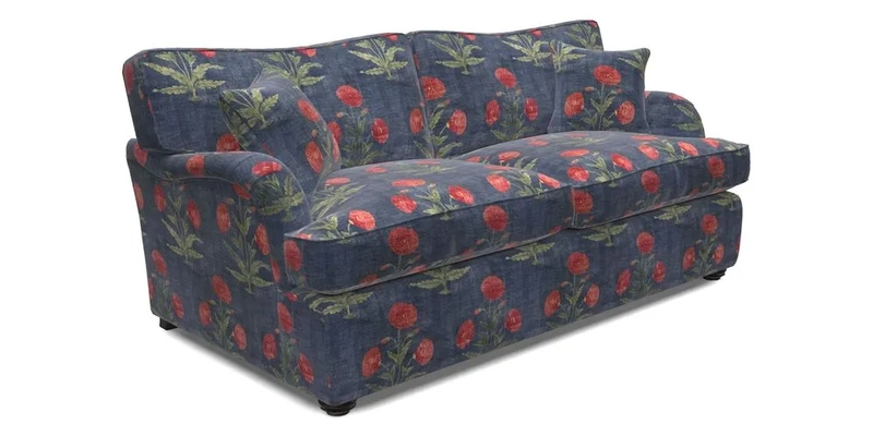 Alwinton 3 Seater Sofa Bed in Super Soft Velvet Navy
