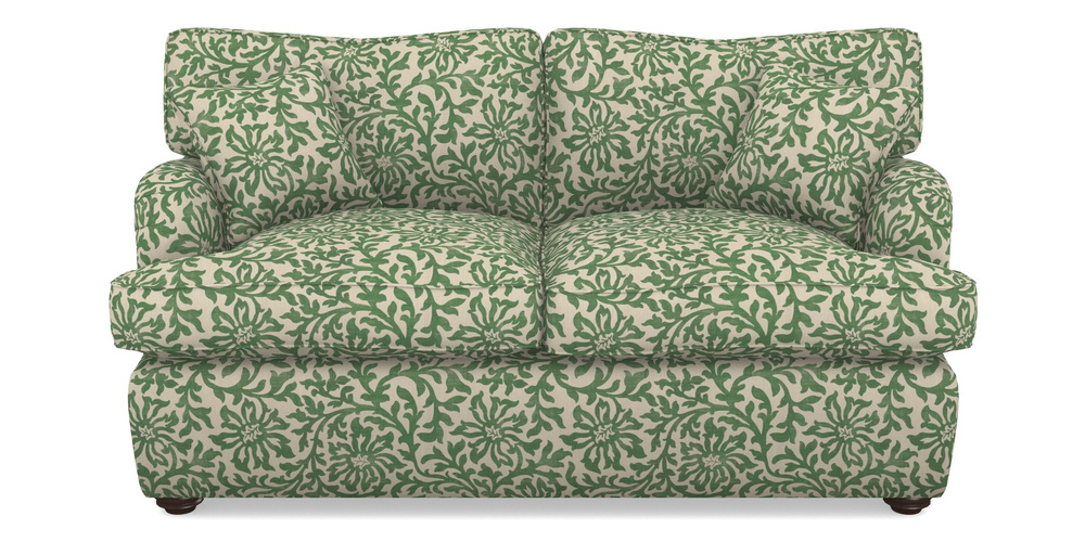 Product photograph of Alwinton Sofa Bed 2 Seater Sofa Bed In V A Brompton Collection - Floral Scroll - Basil from Sofas and Stuff Limited