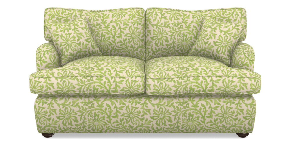 Product photograph of Alwinton Sofa Bed 2 Seater Sofa Bed In V A Brompton Collection - Floral Scroll - Lime from Sofas and Stuff Limited