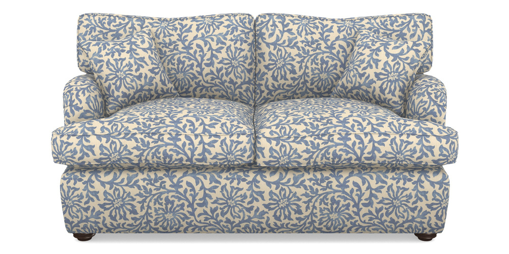 Product photograph of Alwinton Sofa Bed 2 Seater Sofa Bed In V A Brompton Collection - Floral Scroll - Morning Blue from Sofas and Stuff Limited