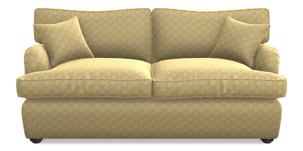 Product photograph of Alwinton Sofa Bed 3 Seater Sofa Bed In Cloth 21 - Decorative Leaf - Canary from Sofas and Stuff Limited