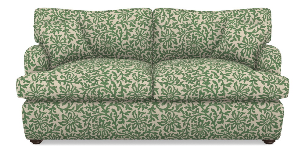 Product photograph of Alwinton Sofa Bed 3 Seater Sofa Bed In V A Brompton Collection - Floral Scroll - Basil from Sofas and Stuff Limited