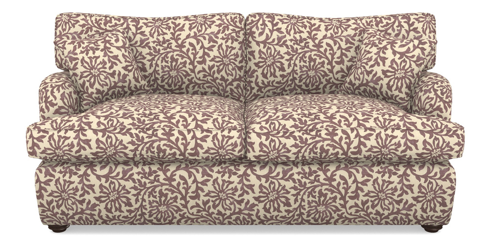 Product photograph of Alwinton Sofa Bed 3 Seater Sofa Bed In V A Brompton Collection - Floral Scroll - Cacao from Sofas and Stuff Limited