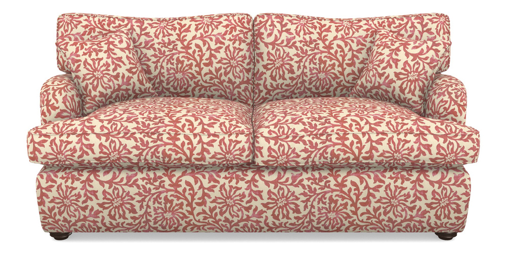 Product photograph of Alwinton Sofa Bed 3 Seater Sofa Bed In V A Brompton Collection - Floral Scroll - Chilli from Sofas and Stuff Limited