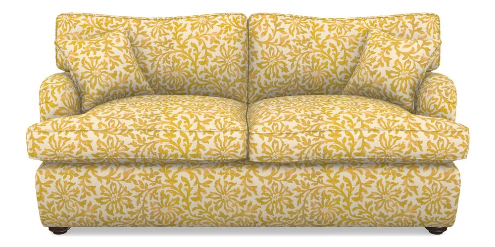 Product photograph of Alwinton Sofa Bed 3 Seater Sofa Bed In V A Brompton Collection - Floral Scroll - Corn from Sofas and Stuff Limited