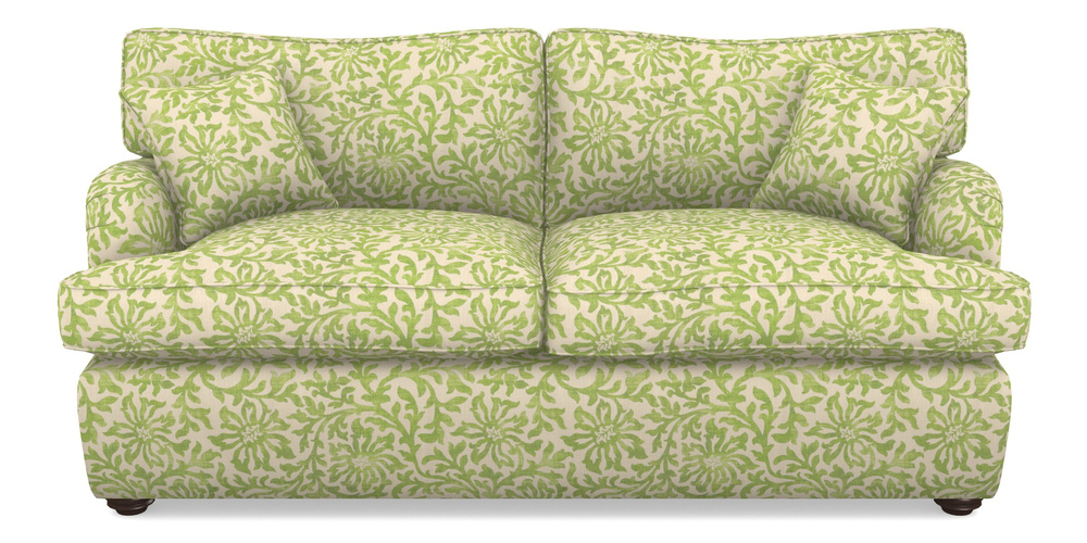 Product photograph of Alwinton Sofa Bed 3 Seater Sofa Bed In V A Brompton Collection - Floral Scroll - Lime from Sofas and Stuff Limited