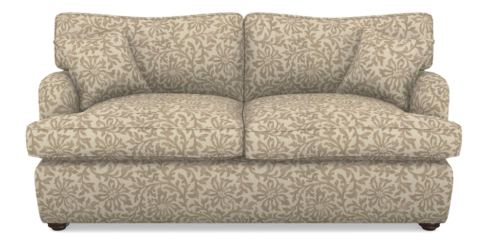 Product photograph of Alwinton Sofa Bed 3 Seater Sofa Bed In V A Brompton Collection - Floral Scroll - Assam Tea from Sofas and Stuff Limited