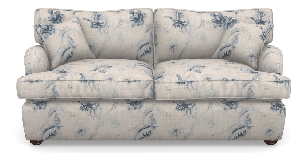 Product photograph of Alwinton Sofa Bed 3 Seater Sofa Bed In Floral Linen - Lela Mystery Indigo from Sofas and Stuff Limited