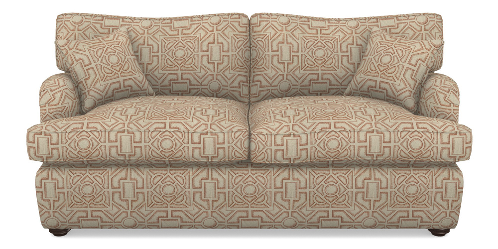 Product photograph of Alwinton Sofa Bed 3 Seater Sofa Bed In Rhs Collection - Large Knot Garden Linen - Terracotta from Sofas and Stuff Limited