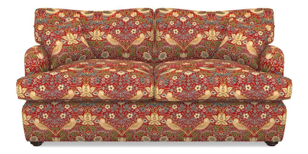 Product photograph of Alwinton Sofa Bed 3 Seater Sofa Bed In William Morris Collection - Strawberry Thief - Crimson Slate from Sofas and Stuff Limited