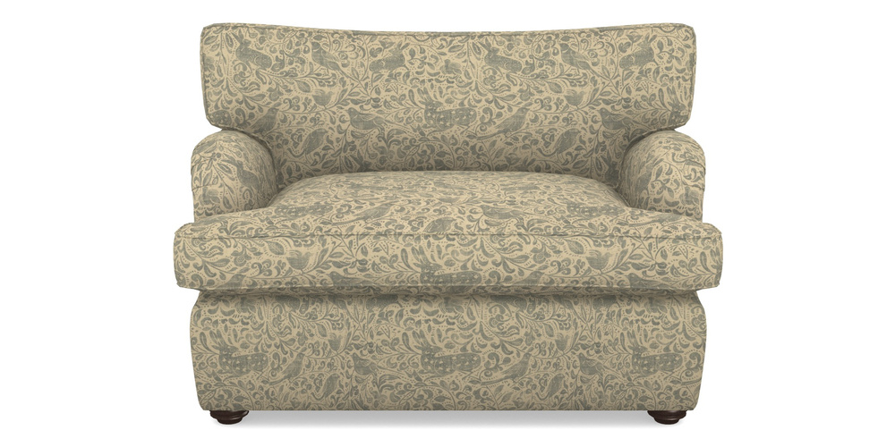 Product photograph of Alwinton Sofa Bed Snuggler Sofa Bed In V A Drawn From Nature - Bird And Rabbit - Duck Egg from Sofas and Stuff Limited