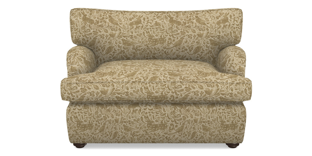 Product photograph of Alwinton Sofa Bed Snuggler Sofa Bed In V A Drawn From Nature - Bird And Rabbit - Gold from Sofas and Stuff Limited