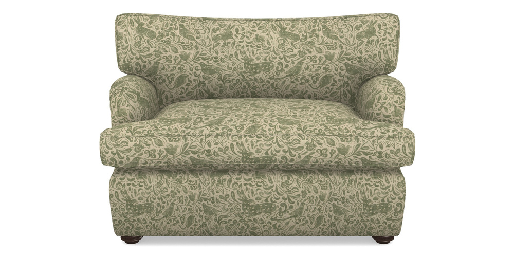 Product photograph of Alwinton Sofa Bed Snuggler Sofa Bed In V A Drawn From Nature - Bird And Rabbit - Light Green from Sofas and Stuff Limited