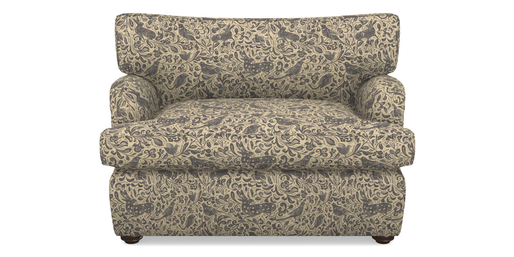 Product photograph of Alwinton Sofa Bed Snuggler Sofa Bed In V A Drawn From Nature - Bird And Rabbit - Navy from Sofas and Stuff Limited