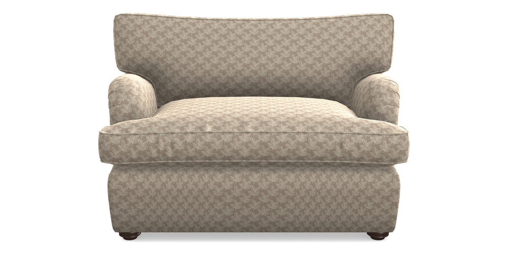 Product photograph of Alwinton Sofa Bed Snuggler Sofa Bed In Cloth 21 - Decorative Leaf - Beech from Sofas and Stuff Limited