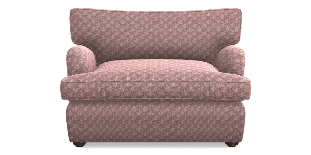 Product photograph of Alwinton Sofa Bed Snuggler Sofa Bed In Cloth 21 - Decorative Leaf - Cassis from Sofas and Stuff Limited