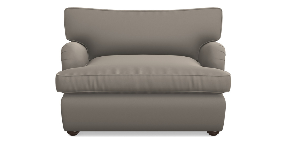 Product photograph of Alwinton Sofa Bed Snuggler Sofa Bed In Clever Glossy Velvet - Mole from Sofas and Stuff Limited