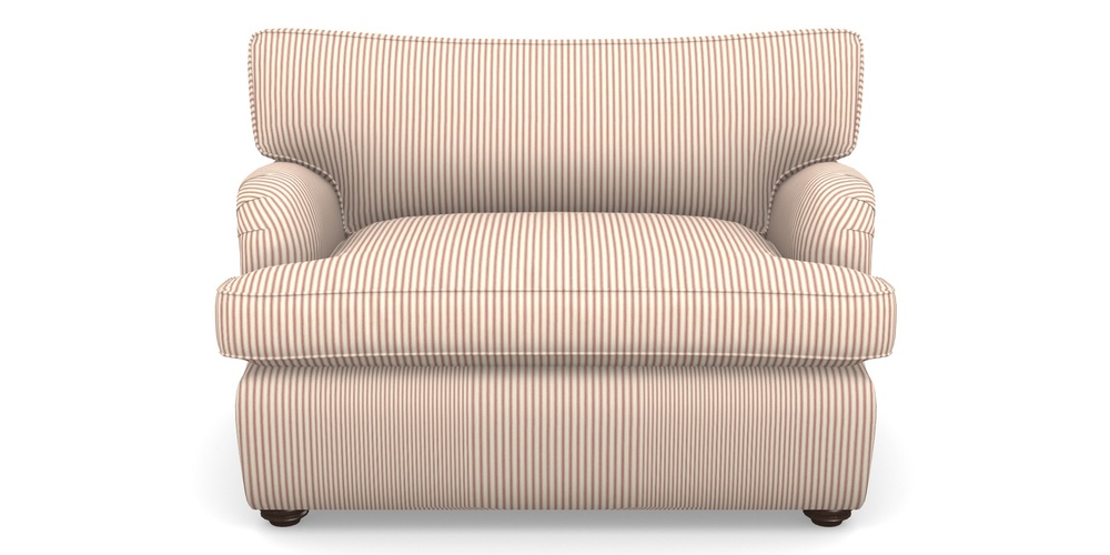 Product photograph of Alwinton Sofa Bed Snuggler Sofa Bed In Cotton Stripe - Peony from Sofas and Stuff Limited