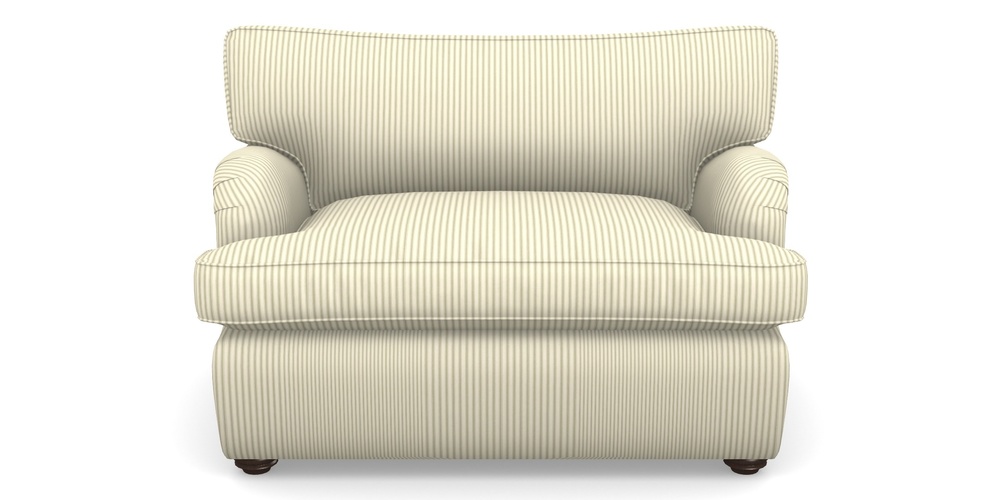 Product photograph of Alwinton Sofa Bed Snuggler Sofa Bed In Cotton Stripe - Sage from Sofas and Stuff Limited
