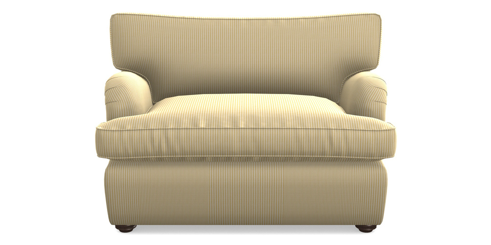 Product photograph of Alwinton Sofa Bed Snuggler Sofa Bed In Cloth 21 - Simple Stripe - Canary from Sofas and Stuff Limited