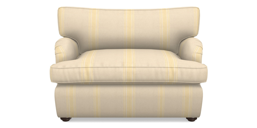 Product photograph of Alwinton Sofa Bed Snuggler Sofa Bed In Cloth 22 - Racing Stripes Cheltenham - Lemon from Sofas and Stuff Limited