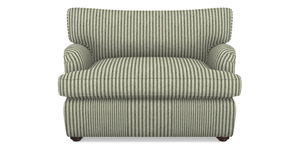 Product photograph of Alwinton Sofa Bed Snuggler Sofa Bed In Cloth 22 - Pinstripe - Courgette from Sofas and Stuff Limited