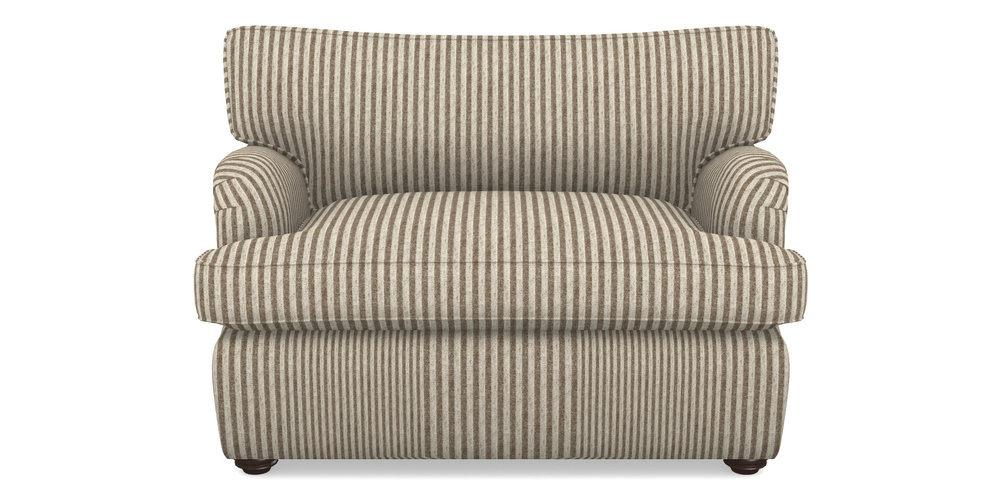 Product photograph of Alwinton Sofa Bed Snuggler Sofa Bed In Cloth 22 - Pinstripe - Peat from Sofas and Stuff Limited