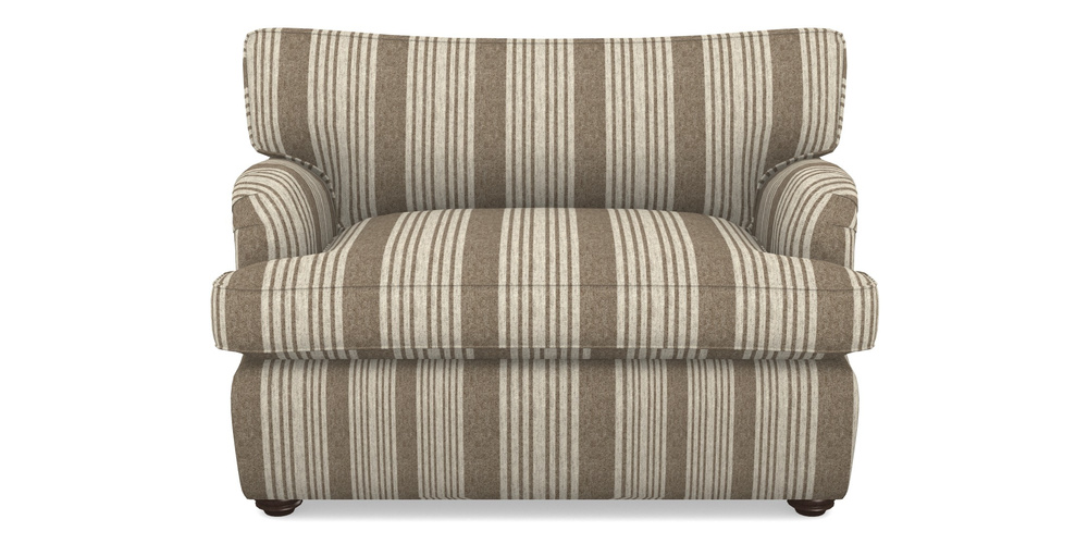 Product photograph of Alwinton Sofa Bed Snuggler Sofa Bed In Cloth 22 - Bayadere - Peat from Sofas and Stuff Limited