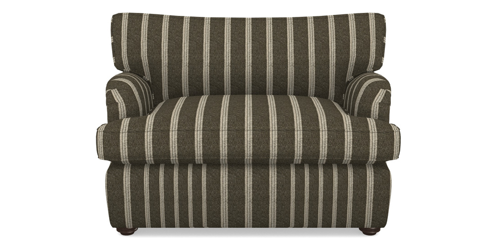 Product photograph of Alwinton Sofa Bed Snuggler Sofa Bed In Cloth 20 - Design 2 - Olive Stripe from Sofas and Stuff Limited