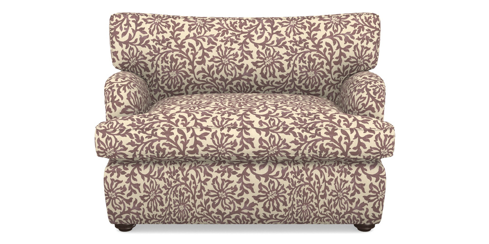 Product photograph of Alwinton Sofa Bed Snuggler Sofa Bed In V A Brompton Collection - Floral Scroll - Cacao from Sofas and Stuff Limited