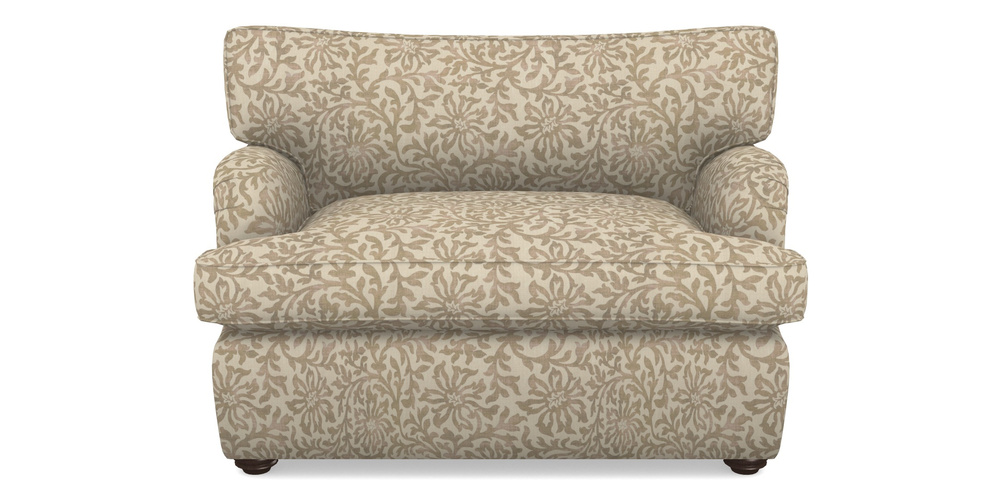 Product photograph of Alwinton Sofa Bed Snuggler Sofa Bed In V A Brompton Collection - Floral Scroll - Assam Tea from Sofas and Stuff Limited