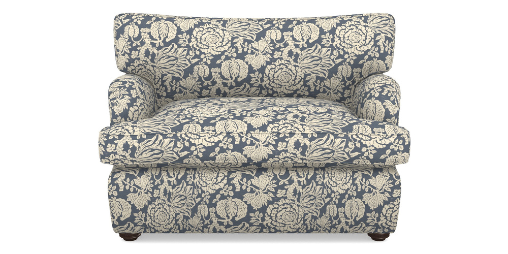 Product photograph of Alwinton Sofa Bed Snuggler Sofa Bed In V A Brompton Collection - Flowering Kale - Midnight Blue from Sofas and Stuff Limited