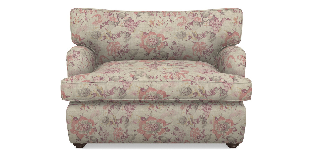 Product photograph of Alwinton Sofa Bed Snuggler Sofa Bed In Floral Linen - Faith Antique Sangria from Sofas and Stuff Limited