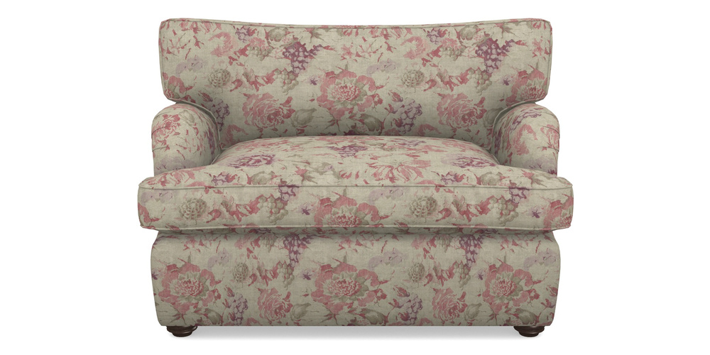 Product photograph of Alwinton Sofa Bed Snuggler Sofa Bed In Floral Linen - Faith Rose Quartz from Sofas and Stuff Limited