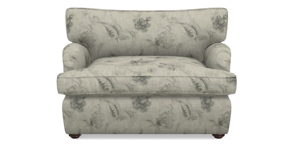 Product photograph of Alwinton Sofa Bed Snuggler Sofa Bed In Floral Linen - Lela Mystery Oat Sepia from Sofas and Stuff Limited