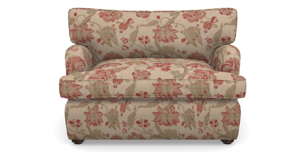 Product photograph of Alwinton Sofa Bed Snuggler Sofa Bed In Floral Linen - Indienne T Rosso from Sofas and Stuff Limited