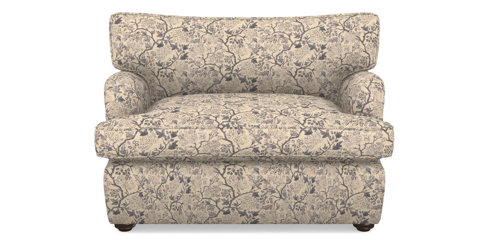 Product photograph of Alwinton Sofa Bed Snuggler Sofa Bed In Rhs Collection - Gertrude Jekyll Linen Cotton Blend - Navy from Sofas and Stuff Limited