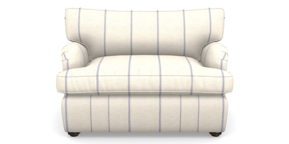 Product photograph of Alwinton Sofa Bed Snuggler Sofa Bed In Grain Sack Stripe - Blue from Sofas and Stuff Limited