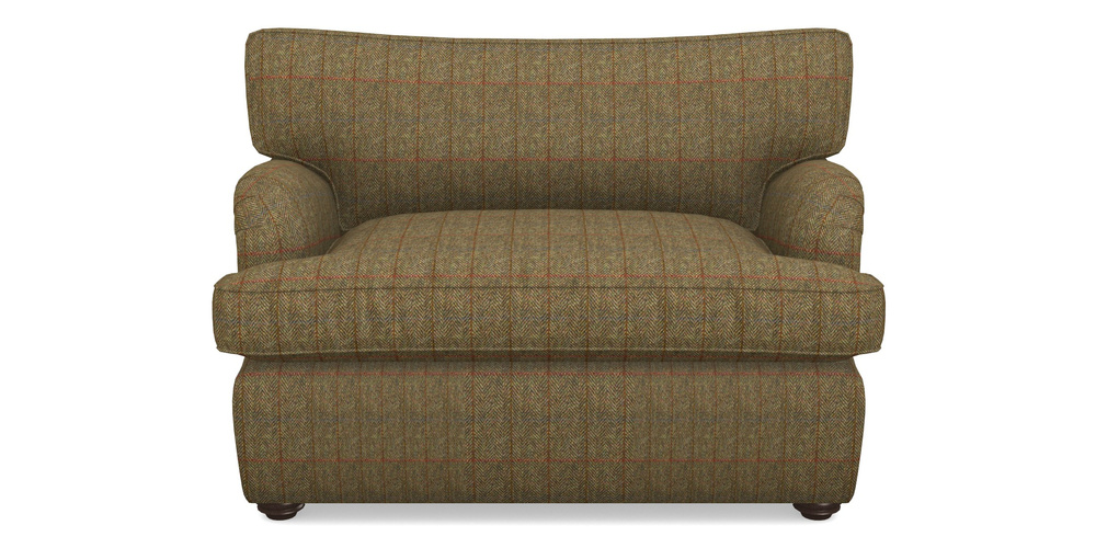 Product photograph of Alwinton Sofa Bed Snuggler Sofa Bed In Harris Tweed House - Harris Tweed House Green from Sofas and Stuff Limited