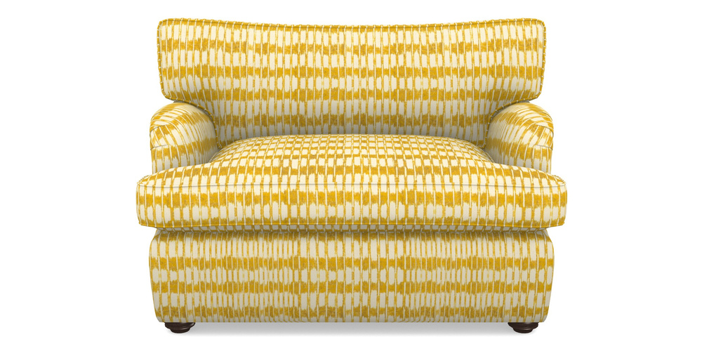 Product photograph of Alwinton Sofa Bed Snuggler Sofa Bed In V A Brompton Collection - Ikat - Corn from Sofas and Stuff Limited