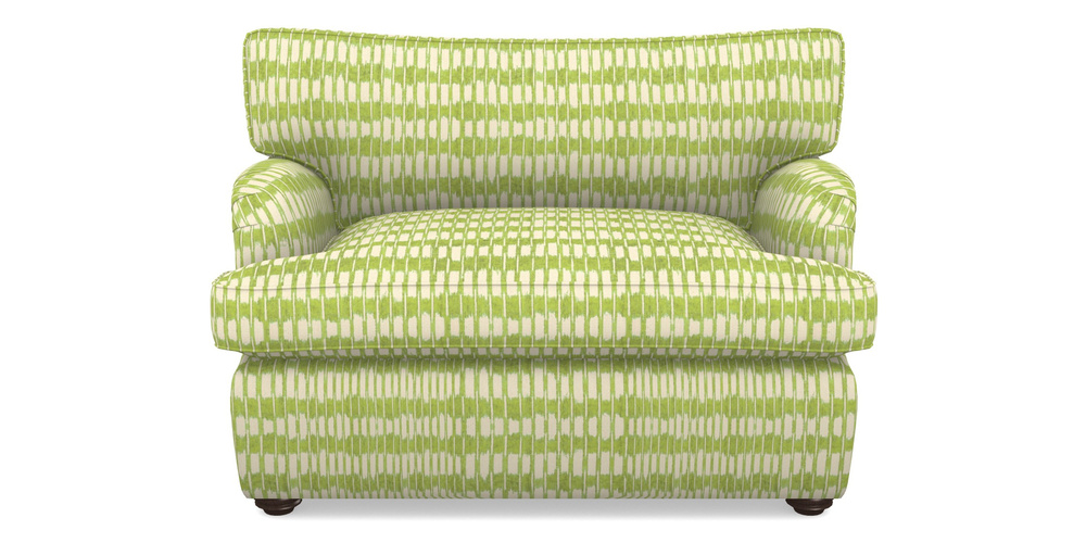 Product photograph of Alwinton Sofa Bed Snuggler Sofa Bed In V A Brompton Collection - Ikat - Lime from Sofas and Stuff Limited