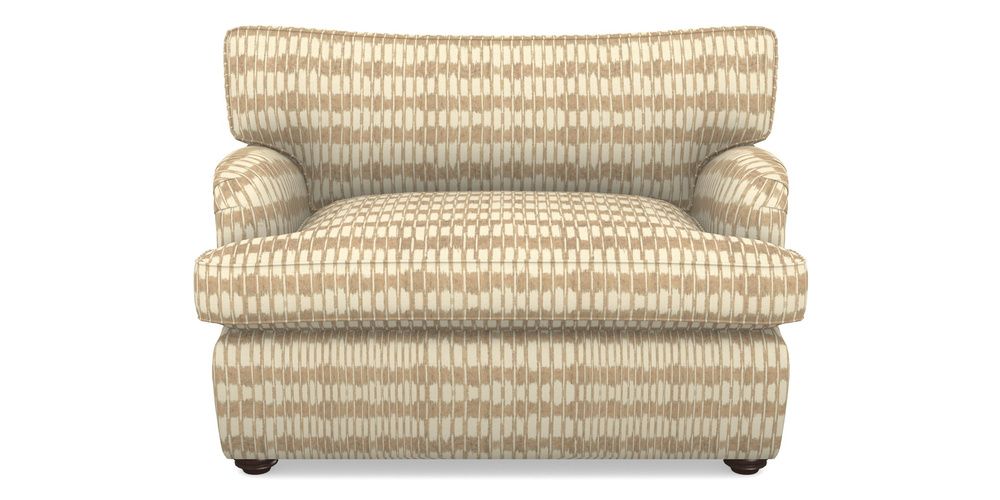 Product photograph of Alwinton Sofa Bed Snuggler Sofa Bed In V A Brompton Collection - Ikat - Assam Tea from Sofas and Stuff Limited